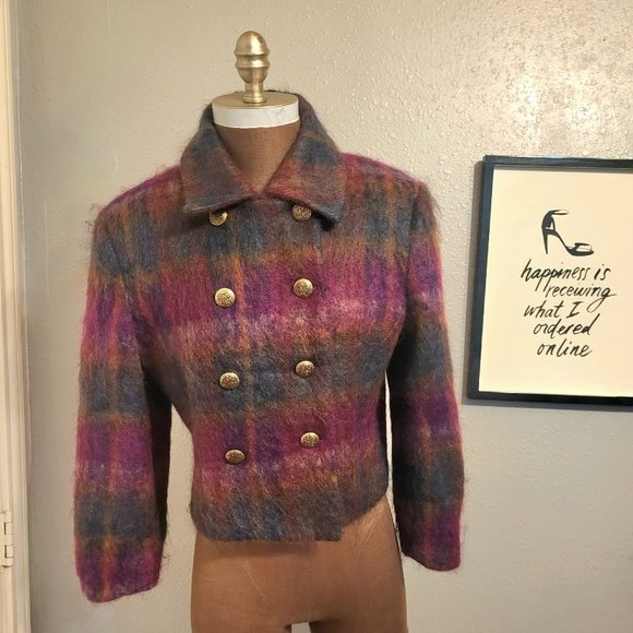 Harris Wallace Mohair Blend Cropped Jacket - Picture 1 of 16